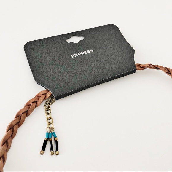 Express suede tribal beaded statement necklace - Picture 3 of 3